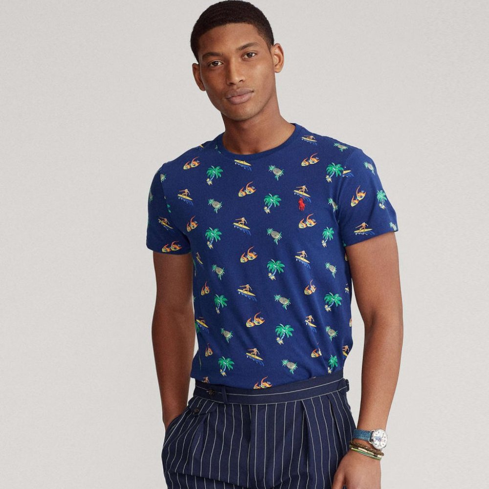 Polo Ralph Lauren Animated Tropical Surfer T-Shirt Men's 2XL